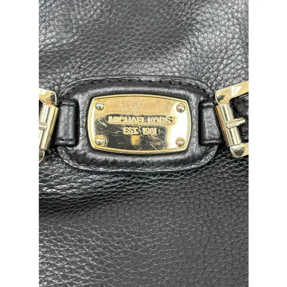 Michael Kors Black Pebbled Leather Crossbody Purse AS IS #80277